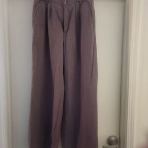 Madewell Wide-Leg Pants in Dusty Plum
